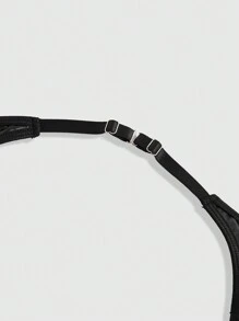 ROMWE Goth 深色哥特式蝙蝠形紧身女式性感动力背心 - 黑色 - 查看 3