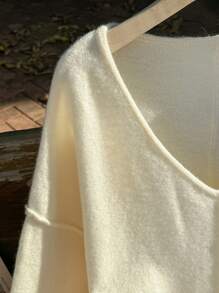 Comfortcana Suéter holgado informal de talla grande, otoño invierno