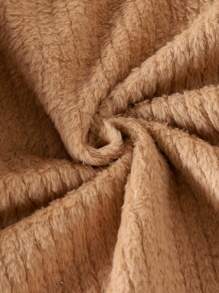 Young Girl Thicken Thermal Lined Turndown Collar Cardigan Sweater Jacket, (2 Pieces Sold Separately) - Khaki - View 7