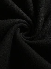 Manfinity EMRG 男士休闲日常字母印花保暖内衬拉链连帽运动衫，秋季图案拉链连帽衫赛车连帽衫 - 黑色 - 查看 3