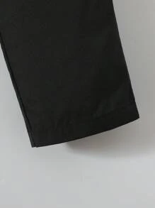 Tween Boys Casual Commuter Straight Leg Pants With Pockets, Suitable For Daily Commute & Travel, School, Campus, College Chic Outfits For Autumn/Winter