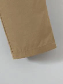 青少年男孩休闲直筒裤，带口袋，适合通勤和日常穿着