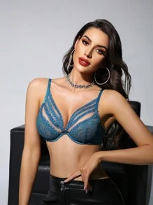 EmpressEnvy Mature Charm Lace Lace-Trimmed Women's Lingerie Bra