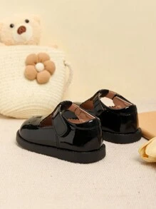 Toddler Girls Cute And Fashionable Hollow Flat Shoes, Suitable For Spring And Autumn - Black - View 2