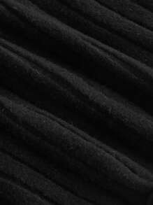 SHEIN MOD 大码露肩绿色和黑色喇叭袖 T 恤，不对称下摆，二合一 T 恤，秋冬女式 T 恤，返校节，商务休闲女式 T 恤，教师，外出服装，办公室服装，返校女式 T 恤，女式工作上衣，修身衬衫，衬衫，说唱歌手衬衫，韩国时尚，文艺复兴博览会，老钱风格，新年，情人节 - 綠色 - 查看 4