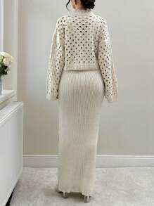 EURMUSE Sweater With Detailed And Dresses Soft + 480 - Beige - View 5