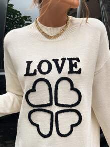 Chiquease Women's Loose Floral Print Crew Neck Sweater Dress Fall Cloth For Women - Apricot - View 6