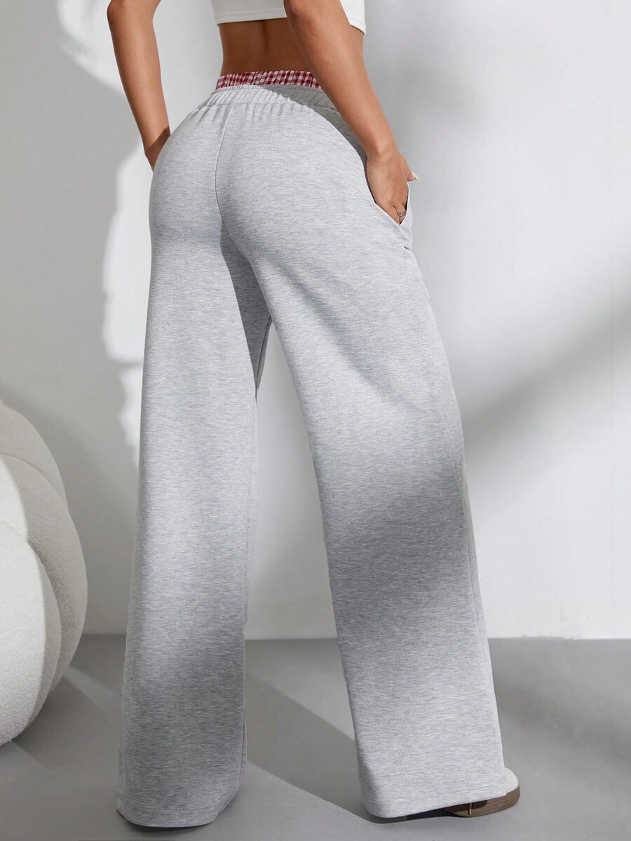 SHEIN MOOSTA Retro Casual Jogger Pants With Double Waistband Design for