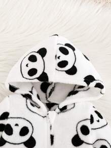 Cozy Pixies 男宝宝休闲百搭熊图案连帽加厚连体衣