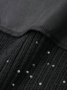 DAZY 女士亮片毛衣裙，秋冬奢华新年女士嘉年华服装 - 黑色 - 查看 8