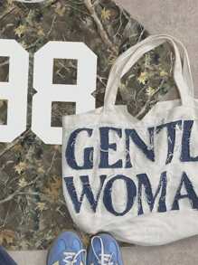 Attitoon 休闲街头风格叶子和数字 98 印花圆领宽松短袖 T 恤女士