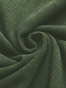 Women's Solid Color With Pockets Straight Leg Casual Pants - Army Green - View 7