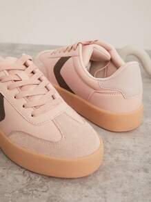 SHUZIA Bestseller Women's Pink Semi-Transparent Gum Rubber Retro Sneakers-Comfortable, Light Weight, Fashion Holiday Vacay Vibe For Fall And Winter Trainers