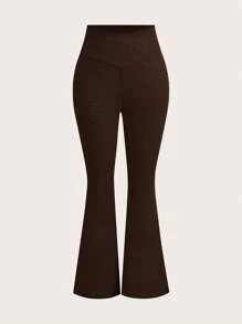 SHEIN EZwear 3件套女式V腰喇叭裤 - 彩色 - 查看 10