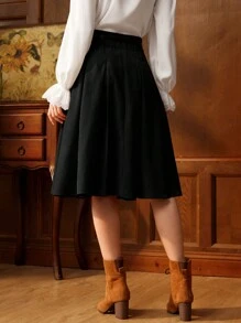 Vintamour Jupe plissée style vintage et élégante pour femme avec ceinture, marron, parfaite pour le travail ou les occasions décontractées, vêtements de rentrée scolaire, vêtements d'automne, tenues d'automne, vêtements d'enseignante, vêtements vintage d'hiver pour femmes, jupe kaki, jupe de bal de promo courte, bordeaux