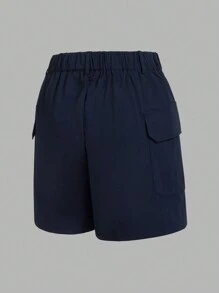 SHEIN Velisys 2 Stück Damen Lässig Einfarbig Cargo & Sport Shorts Set - Verschiedenfarbig - Übersicht 8