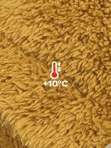 Women Fluffy Button Hooded Casual Solid Color Long Sleeve Warm Jacket - Yellow - View 4