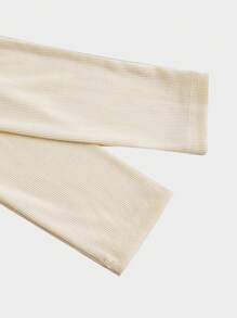 SHEIN MOD 2 件套，长袖扭纹领上衣和褶饰腰部鱼尾裙，冬季两件套，两件套服装，秋季两件套，上衣和裙子套装，冬季女士套装，纳什维尔服装 - 杏色 - 查看 4