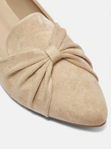 CUCCOO CURVES Women Wide Fit Apricot Casual Slip-On Flats, Plus Size New Year Holiday Valentines