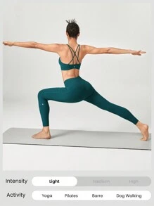 GLOWMODE 24" FeatherFit™ Cropped Running Leggings Booty Sculpt Tummy Control Fitness Tights With Hidden Front Pocket