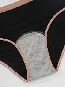 Chiloți tăiați cu blocare a culorii, 3 buc