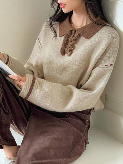 DAZY Women's Casual Color-Block Turtleneck Sweater, Autumn/Winter,Long Sleeve Tops