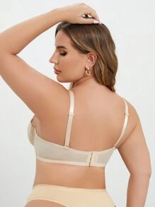 DesireSculpt Plus Size Lace Underwired Push-Up Bra Singlet