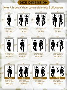 3pcs/set Scroll Pattern Duvet Cover Set Without Filler, 1 Duvet Cover & 2 Pillowcase, Boho Polyester Bedding Set For Home - Multicolor - View 3