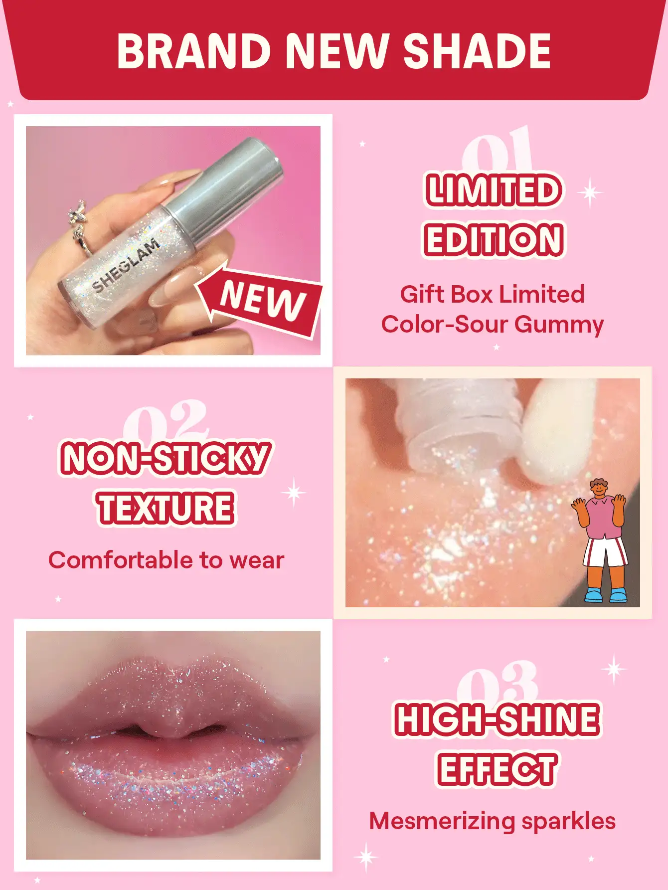 SHEGLAM Memory Box Advent Calendar Brand Beauty Makeup Face Paint Cosmetic For Women Girls Perfect For Winter Spring Ideal For Y2K Fancy Fashion Suitable For Birthday Gift Party Ready Best Color - Multicolor - View 4