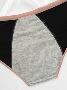 Chiloți tăiați cu blocare a culorii, 3 buc