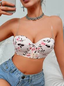 DesireSculpt 1 pieza Sujetador bandeau con aros para mujer