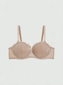 DesireSculpt Plus Size Lace Underwired Push-Up Bra Singlet