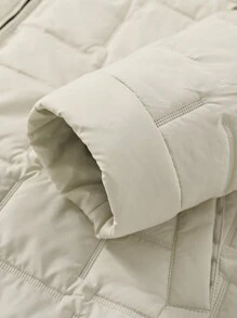 Manfinity Homme Men's Casual Padded Coat With Collar And Pockets - Apricot - View 7