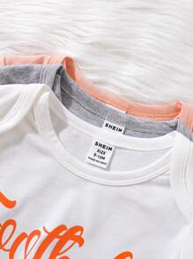 男婴休闲运动风足球图案印花长袖连体衣，秋冬季 - 彩色 - 查看 4