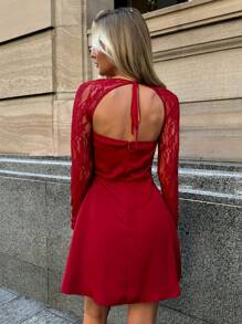 Forever 21 Robe de bal noire
Vêtements d'automne pour femmes Robes pour femmes Robe patchwork en dentelle