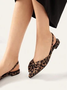 CUCCOO CHICEST Wygodne spiczaste buty damskie na wysokim obcasie z nadrukiem w panterkę Boże Narodzenie Jesień Nowy Rok Święta