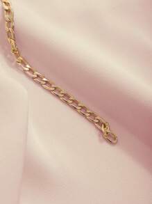 DAZY 女士夏季休闲优雅链条细节短袖衬衫 - 粉色 - 查看 6