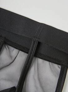 Calzoncillos simples con parches de estampado gráfico y sólido para hombre, ropa interior casual