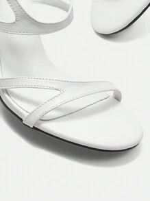 CUCCOO BIZCHIC White Fashionable High Heel Sandals For Women