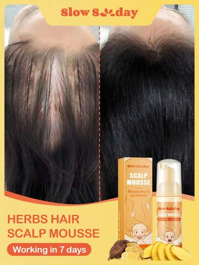 Slow Sunday Scalp Mousse, Strengthen Hair, Intensive Scalp Care, Improve Scalp Discomfort, Suitable For All Hair Types, Ideal For Holiday, Party, Travel, Outdoor Activity, Y2k Fashion, And Cosplay, For Valentine'S Day, Valentines Gift, Suitable For Spring Personal Care