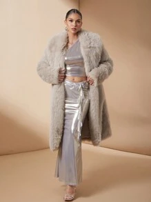 Lumalex Tenue d'automne hiver Thanksgiving Tenue de réveillon du Nouvel An Tenue de bal de promo Tenue de réveillon du Nouvel An Maxi Nouvel An Fête Dîner de gala Élégante et magnifique Mini-jupe sexy enduite pour femme adaptée aux fêtes et festivals d'automne/hiver