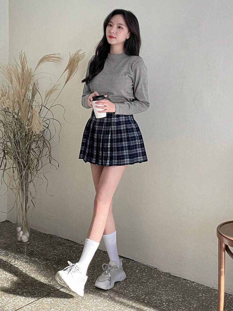 Women's Round Neck Solid Color 2 In 1 Knitted Sweater,Fall Clothes