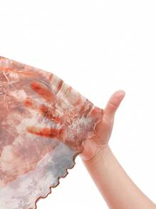 Soleia Áo Babydoll cổ chữ V tay dài in họa tiết hoa cho ngày tựu trường/nghỉ lễ cỡ lớn, phong cách tranh sơn dầu cổ điển, mùa thu - Nhiều màu - Xem 8