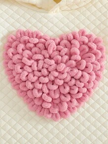 Baby Girls' Cute 3D Heart Furry Hooded A-Line Dress, Suitable For Outings In Spring And Autumn