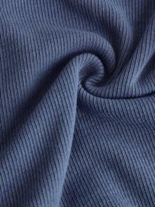 Girlism 少女两件套,碎花灰蓝,休闲百搭,宽松长袖卫衣喇叭裤,返校季,干净女孩,运动服 - 彩色 - 查看 8