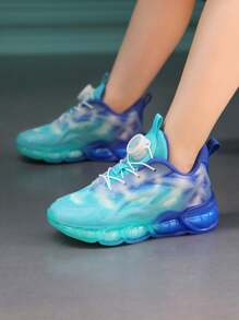 أحذية رياضية تنفس للأطفال مصنوعة من شبكة مضيئة، قاع ناعم خفيف الوزن مانع للانزلاق، أحذية جري كاجوال للأولاد والبنات