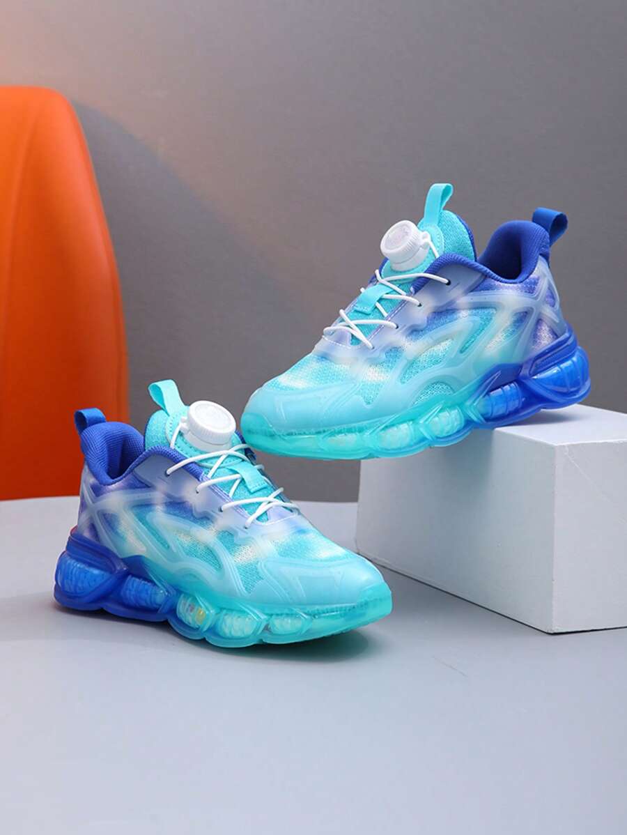 أحذية رياضية تنفس للأطفال مصنوعة من شبكة مضيئة، قاع ناعم خفيف الوزن مانع للانزلاق، أحذية جري كاجوال للأولاد والبنات