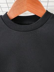 Baby Boy "Little Man" Graphic Crew Neck Sweatshirt Set