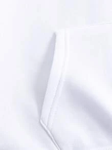 INAWLY 基础款纯色袋鼠口袋连帽长袖卫衣，毕业季、教师节、返校季套头衫 - 彩色 - 查看 10