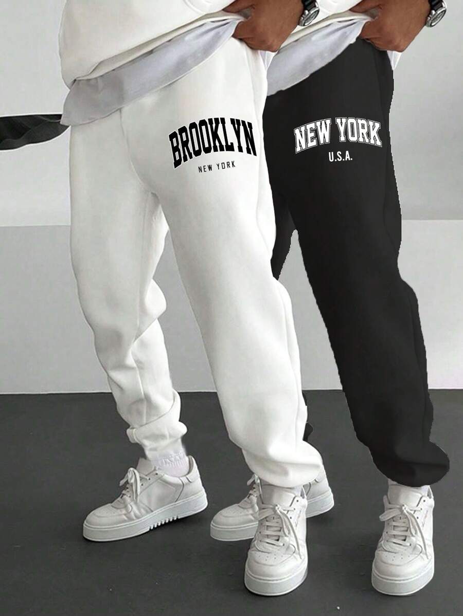 SHEIN Leap Crew Tween Boys' Casual Minimalist Long 2pcs Set Sweatshirt & Pants For Fall/Winter - Multicolor - View 1